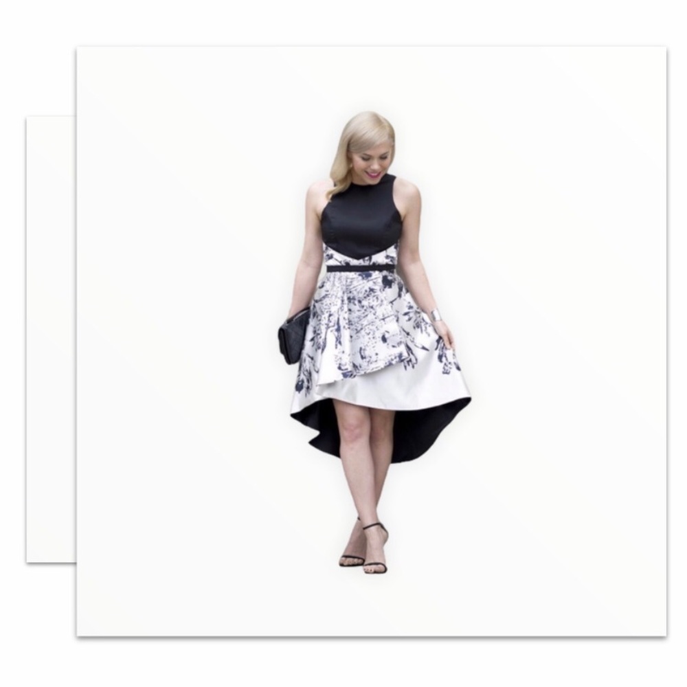 Nha Khanh Camille Floral Crepe High-Low Dress